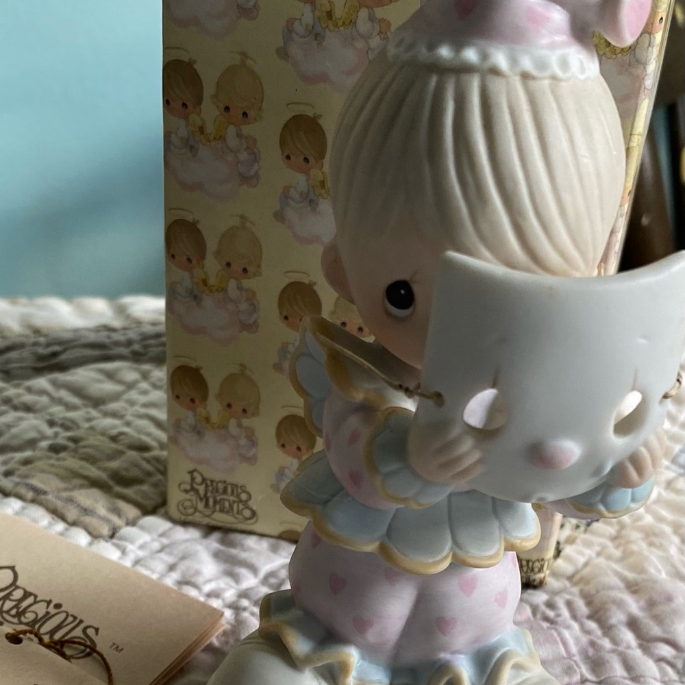 Enesco Boy Clown Figurine with Mask